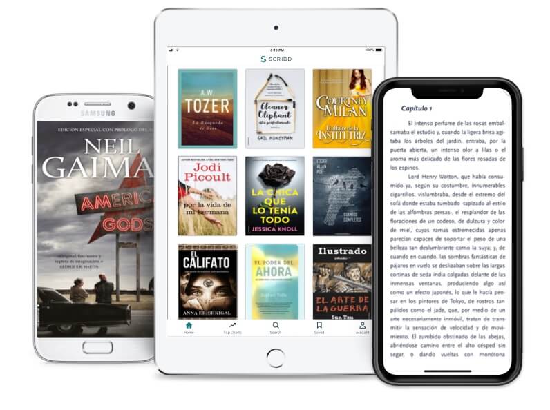 Scribd también está disponible para sus dispositivos móviles.